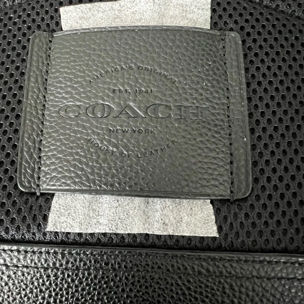 Coach Backpack In Blocked Signature Canvas And Smooth Leather
